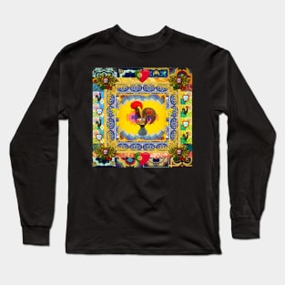 Galo de Barcelos, Portuguese folk art Long Sleeve T-Shirt